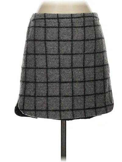 Pre-owned Madewell Wool Skirt In Gray