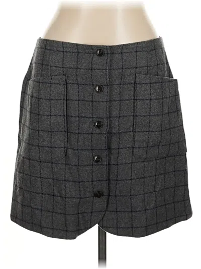 Pre-owned Madewell Wool Skirt In Gray