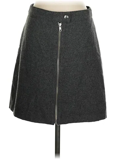 Pre-owned Madewell Wool Skirt In Gray