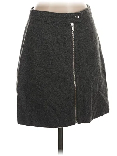 Pre-owned Madewell Wool Skirt In Gray