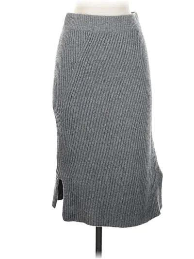 Pre-owned Madewell Wool Skirt In Gray