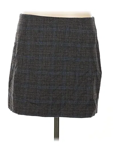 Pre-owned Madewell Wool Skirt In Gray