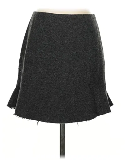 Pre-owned Madewell Wool Skirt In Gray