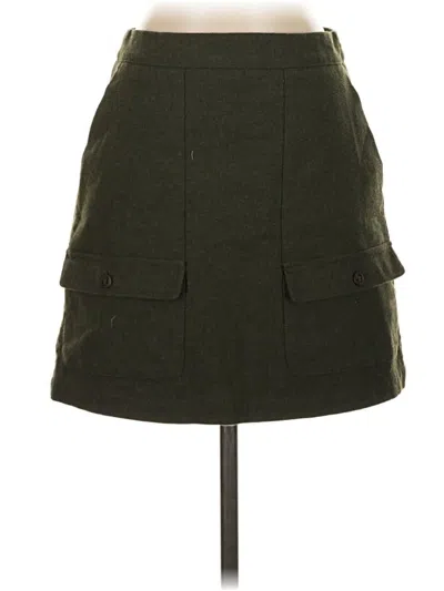 Pre-owned Madewell Wool Skirt In Green