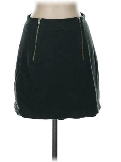 Pre-owned Madewell Wool Skirt In Green