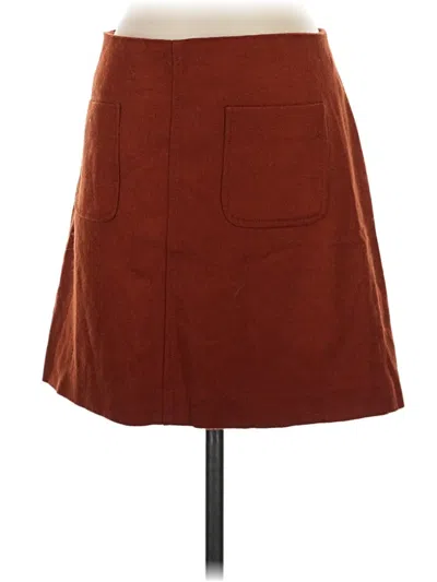 Pre-owned Madewell Wool Skirt In Orange