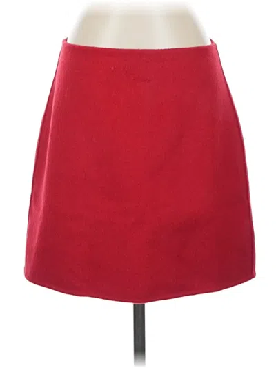 Pre-owned Madewell Wool Skirt In Red