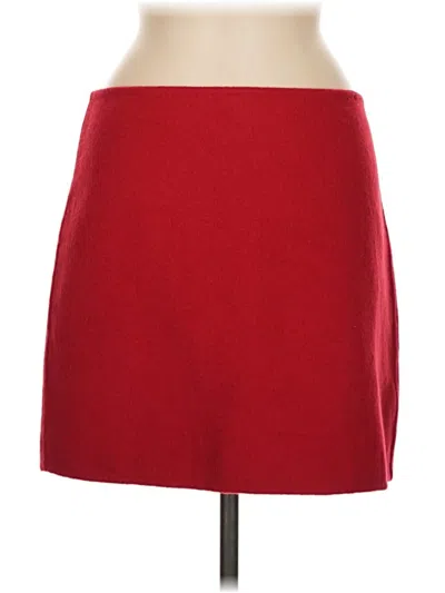 Pre-owned Madewell Wool Skirt In Red