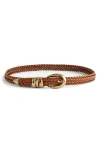 Madewell Woven Triple Metal Keeper Belt In Brown