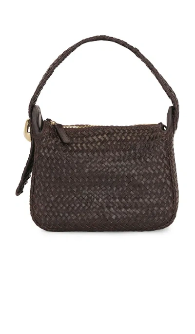 Madewell Woven Organic Drop Hand Held Bag In Coffee Bean
