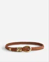 Madewell Woven Triple Metal Keeper Belt In Brown