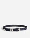 Madewell Woven Triple Metal Keeper Belt In Purple