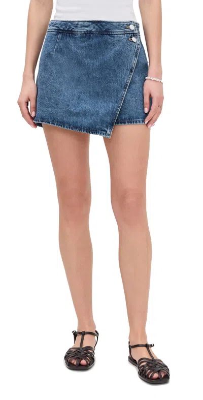 MADEWELL WRAP MICRO MINI SKORT NORTHAM WASH