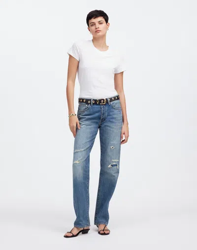 Madewell X Kaihara Denim Dean Easy Straight Jean In Greenburgh Wash