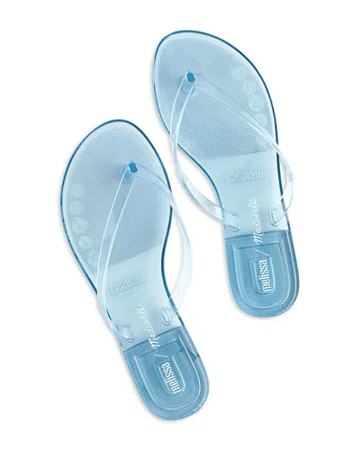 Madewell X Melissa Women's Jelly Thong Sandals In Blue