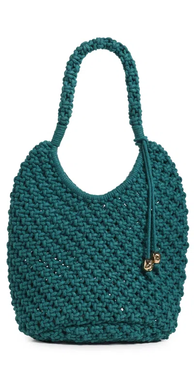 Madewell X Shopbop Large Rope Pouchette Deep Lagoon In Green