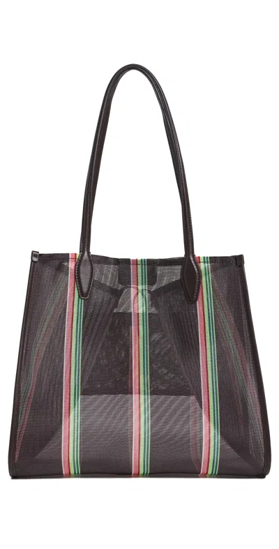 Madewell X Shopbop Mesh Lexington Tote Dark Brown Multi