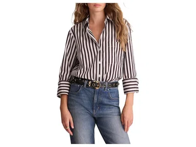 Madewell Y Neck Shirt With Adjustable Sleeve In Animal Print