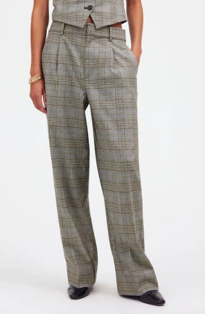 Madewell Yarn Dyed Plaid Slouchy Straight Leg Pants In Cooper Plaid