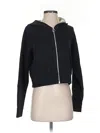 Madewell Zip Up Hoodie In Black