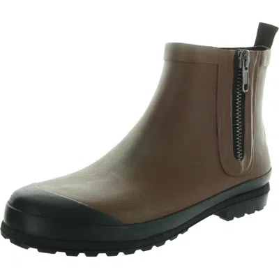 Madewell Zip Up Rain Boot Womens Zipper Rubber Rain Boots In Blue