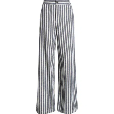 MADEWELL MADEWELL ZOE RELAXED FIT WIDE LEG LINEN & COTTON PANTS