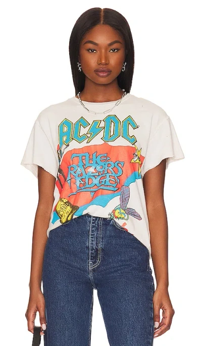Madeworn Acdc Tee In Vintage White