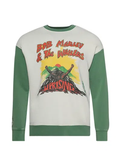 Madeworn Colour-block Graphic Sweatshirt In Green