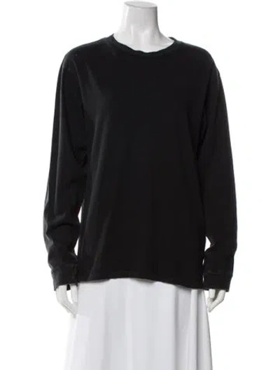 Pre-owned Madeworn Crew Neck Long Sleeve T-shirt In Black