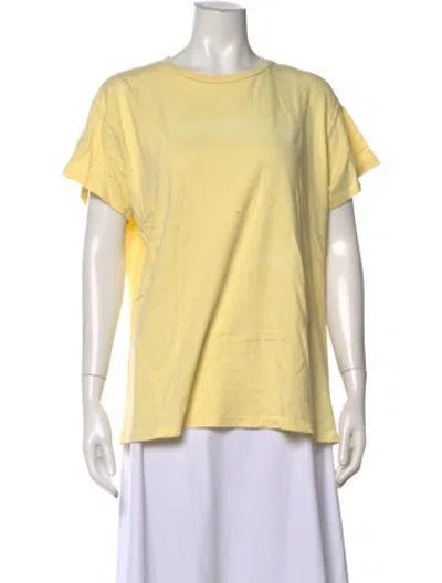 Pre-owned Madeworn Crew Neck Short Sleeve T-shirt In Yellow