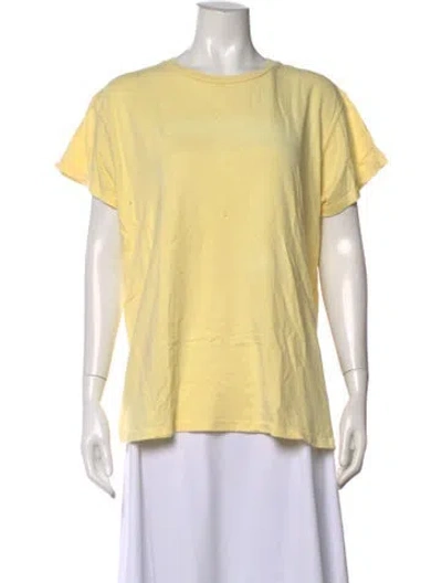 Pre-owned Madeworn Crew Neck Short Sleeve T-shirt In Yellow