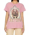 Madeworn Elton John Crew Tee In Petal In Pink