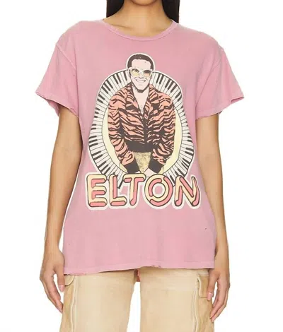 Madeworn Elton John Crew Tee In Petal In Pink
