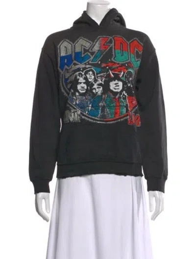 Pre-owned Madeworn Graphic Print Crew Neck Hoodie In Grey/pink