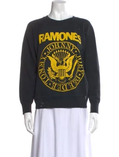 Pre-owned Madeworn Graphic Print Crew Neck Sweater In Gray