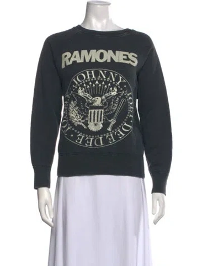 Pre-owned Madeworn Graphic Print Crew Neck Sweater In Grey