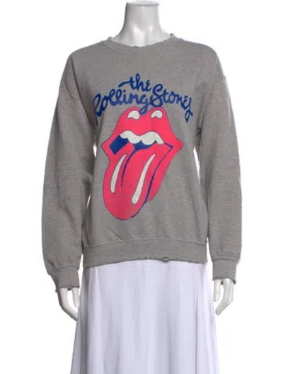 Pre-owned Madeworn Graphic Print Crew Neck Sweater In Grey