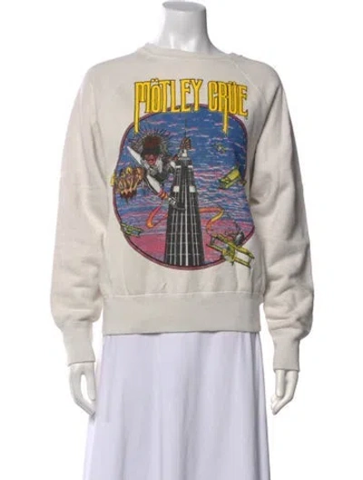 Pre-owned Madeworn Graphic Print Crew Neck Sweater In Neutrals