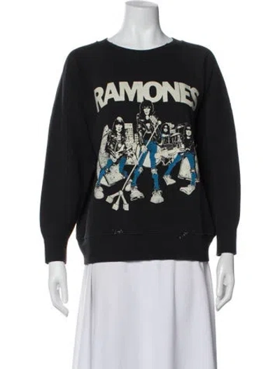 Pre-owned Madeworn Graphic Print Crew Neck Sweatshirt In Gray
