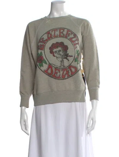 Pre-owned Madeworn Graphic Print Crew Neck Sweatshirt In Gray