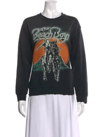 Pre-owned Madeworn Graphic Print Crew Neck Sweatshirt In Grey