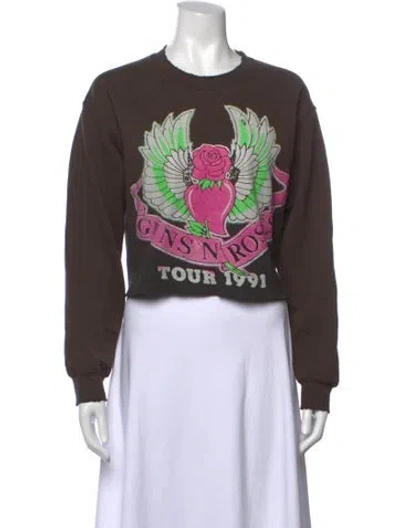 Pre-owned Madeworn Graphic Print Crew Neck Sweatshirt In Grey