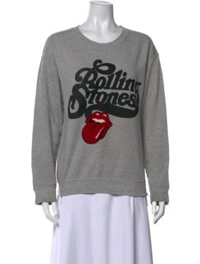 Pre-owned Madeworn Graphic Print Crew Neck Sweatshirt In Grey