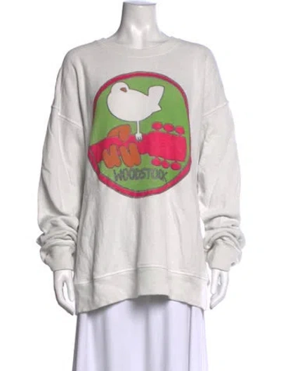 Pre-owned Madeworn Graphic Print Crew Neck Sweatshirt In Neutrals