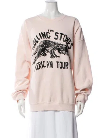 Pre-owned Madeworn Graphic Print Crew Neck Sweatshirt In Pink