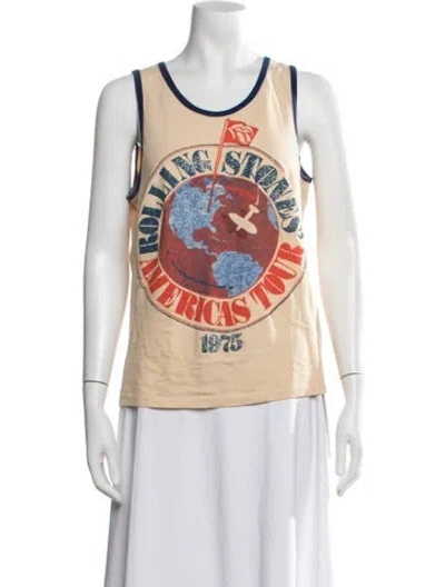 Pre-owned Madeworn Graphic Print Crew Neck Top In White