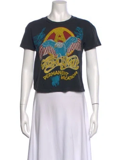 Pre-owned Madeworn Graphic Print Crew Neck T-shirt In Black