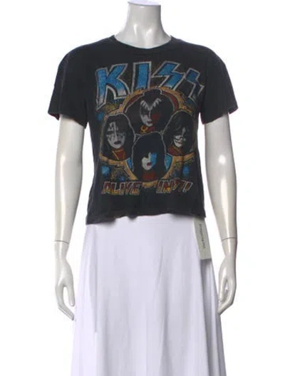 Pre-owned Madeworn Graphic Print Crew Neck T-shirt In Black