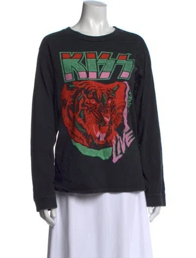 Pre-owned Madeworn Graphic Print Crew Neck T-shirt In Black