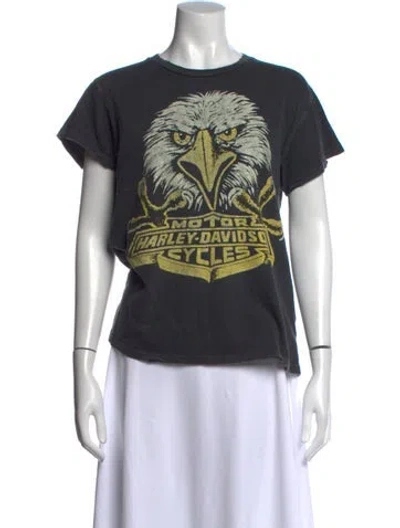 Pre-owned Madeworn Graphic Print Crew Neck T-shirt In Black